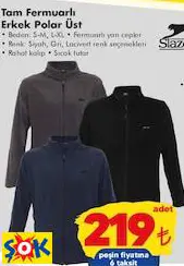 SLAZENGER TAM FERMUARLI ERKEK POLAR ÜST SLAZENGER TAM FERMUARLI ERKEK POLAR ÜST